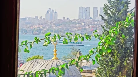 View a city from a window with. Stock-Footage 282680918