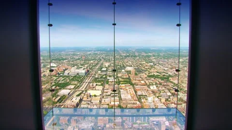 View of Cityscape from balcony Stock Footage 55571604