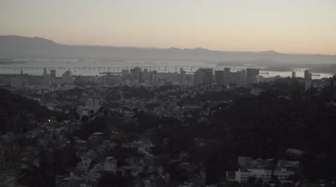 View of cityscape at dusk Video stock 61292293