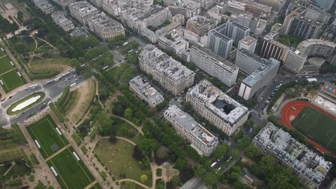 View of cityscape of Paris, Ile de France, France with major attractions of Stock Footage 76445736