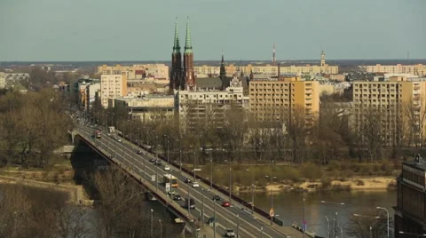 View of cityscape in Warsaw Stock Footage 65875740