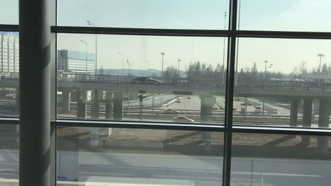 View of the cityscape from window Stock Footage 77204558