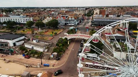 View of Clacton with big wheel Stock Photos