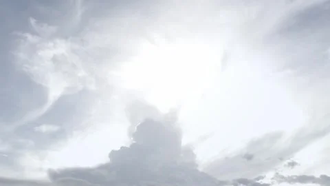 View of clear blue sky with some fluffy cloud Stock Footage 271616530