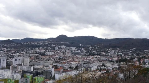 View on Clermont-Ferrand in France. Stock Footage 101681353