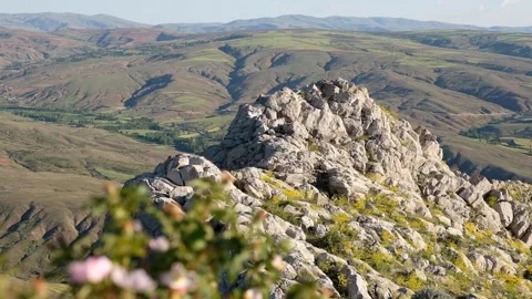 View of cliffs and hills Stock Footage 294016859