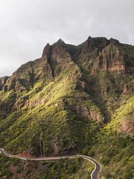 View of cliffs and mountains around Masca, tenerife. Stock Photos
