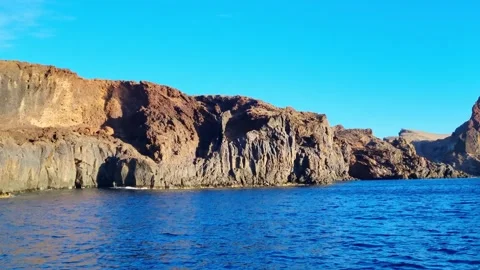 View of the cliffs in the Atlantic Ocean from a boat. Stock Footage 252022527