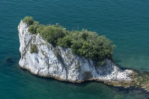 View of the cliffs of di Duino Stock Photos