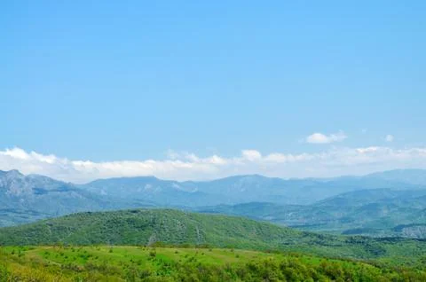 View of cliffs from the top of mountain Stock Photos