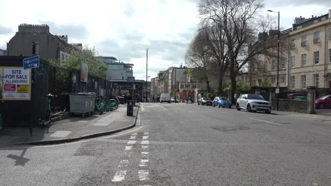 View of Clifton Down Road towards Regent Street, Bristol Stock Footage 272317403