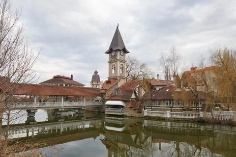 View of the clock tower. Stock Photos