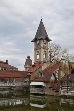 View of the clock tower. Stock Photos