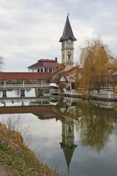 View of the clock tower. Stock Photos