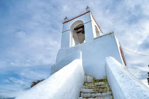 View of Clock tower, Torre do Relogio at Mertola. Portugal Fotos Stock