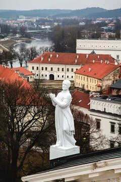 View from the clock tower in Vilnius Stock Photos