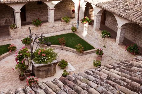 View of a cloister Stock Photos