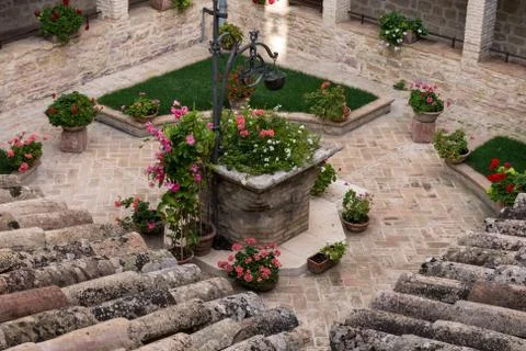 View of a cloister Stock Photos