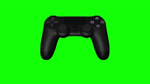 View of close-up game controller on green screen. 3D Animation Stock Footage 199846101