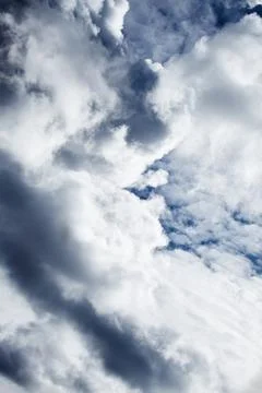 View of a cloud from inside at altitude, close-up of a cloud, inside a cumulu Foto stock
