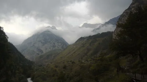 View of the cloud mountain Stock Footage 95041352