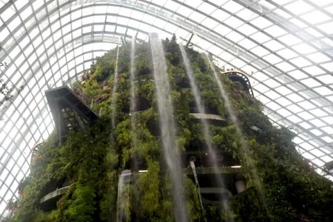 A view of cloud mountain inside garden by the bay Stock Photos