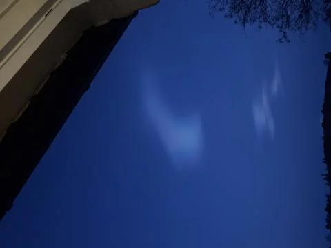 View of the cloud from the window Stock Photos