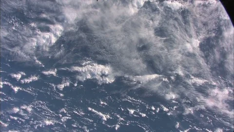 View of Clouds Above the Earth from the International Space Station Video stock 82492010