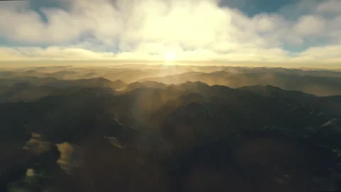 View of clouds above mountains Stock Footage 261630586