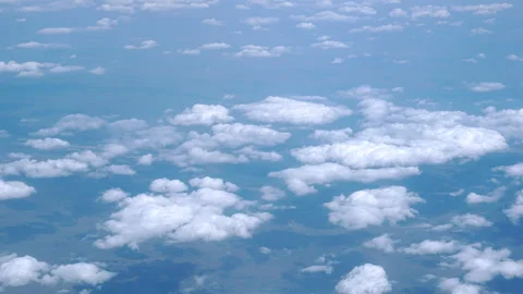 View of the clouds from the airliner. Stock Footage 251575657