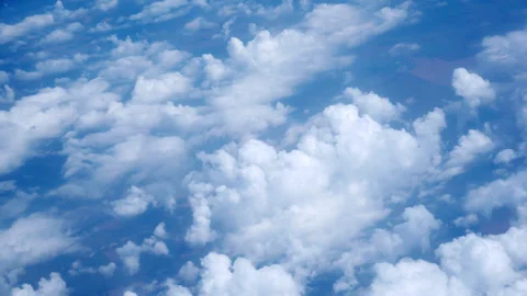 View of the clouds from the airliner. Stock Footage 252992076