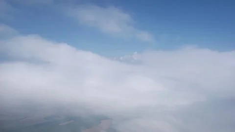 View of the clouds from the airplane Stock Footage 79507007