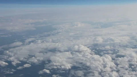 View of clouds from the airplane Video stock 86123487