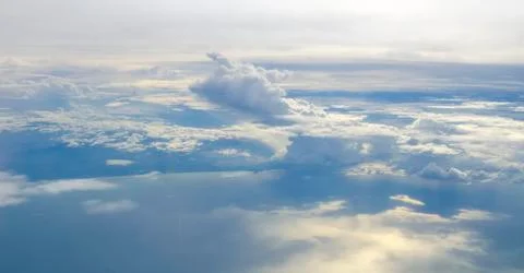 In view of clouds from an airplane Stock Photos