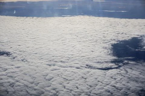 View of clouds from an airplane Stock Photos
