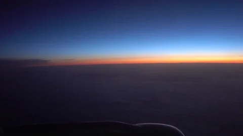View of clouds from the airplane window Stock Footage 77443145