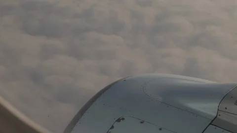 View of Clouds From Airplane Window Video stock 102805855