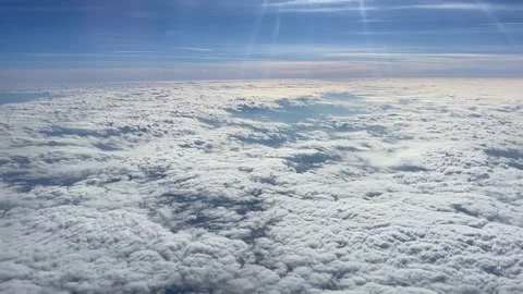 View of the clouds from the airplane window. Stock Footage 272213078