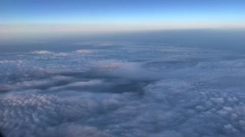 A view of the clouds from an airplane window Stock Footage 277090233