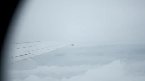 View of the clouds from the airplane window Stock Footage 290009635