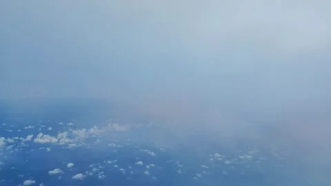 View of clouds and blue sky from plane Stock Footage 287067408