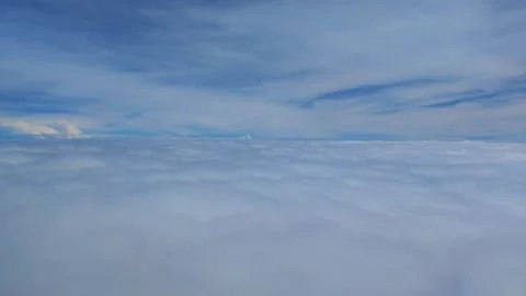 View of clouds and blue sky from plane Stock Footage 287067583