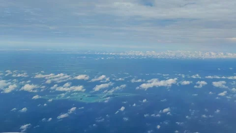 View of clouds and blue sky from plane Stock Footage 287067820