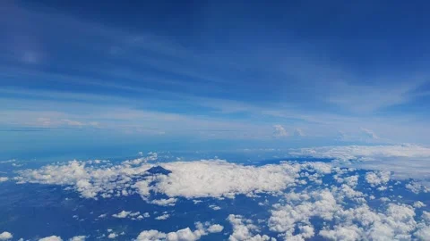 View of clouds and blue sky from plane Stock Footage 287068376