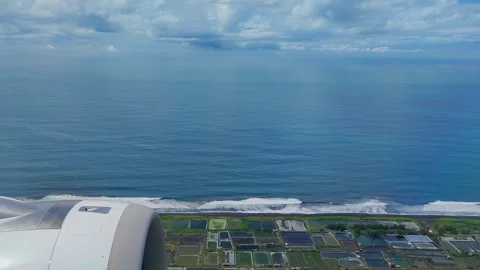 View of clouds and blue sky from plane Stock Footage 287068626