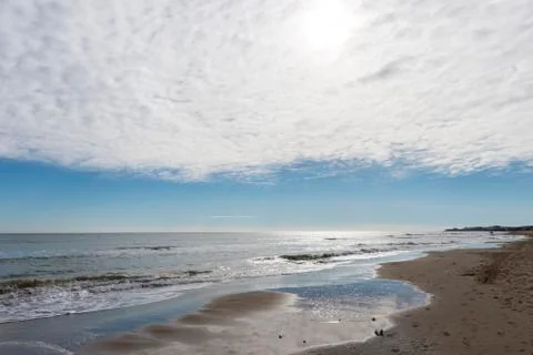 View of clouds from the beach Stock Photos