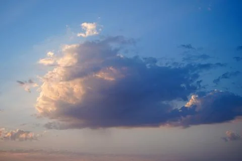 View of clouds with blue sky in the evening Stock Photos