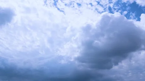 View of clouds in the blue sky Stock Footage 244044240