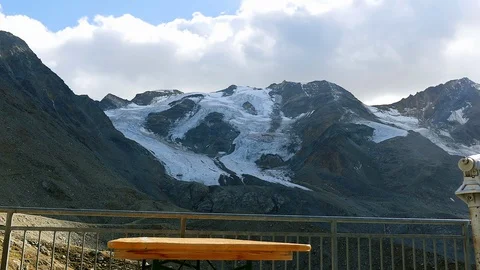 View of clouds from a mountain refuge Stock Footage 95837365