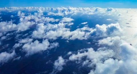 View of Clouds Over the Atlantic Ocean. Stock Photos